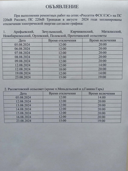 ОТКЛЮЧЕНИЕ СВЕТА. ОТКЛЮЧЕНИЕ СВЕТА.